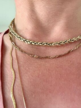 Marisa Mason Brass Braided Adjustable Choker